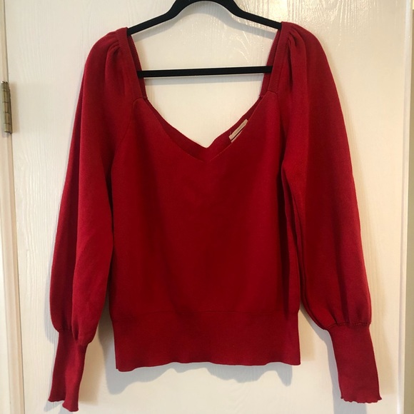 Anthropologie Sweaters - Anthropologie red sweater NWOT
